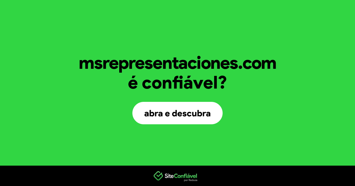 O site msrepresentaciones.com é confiável?