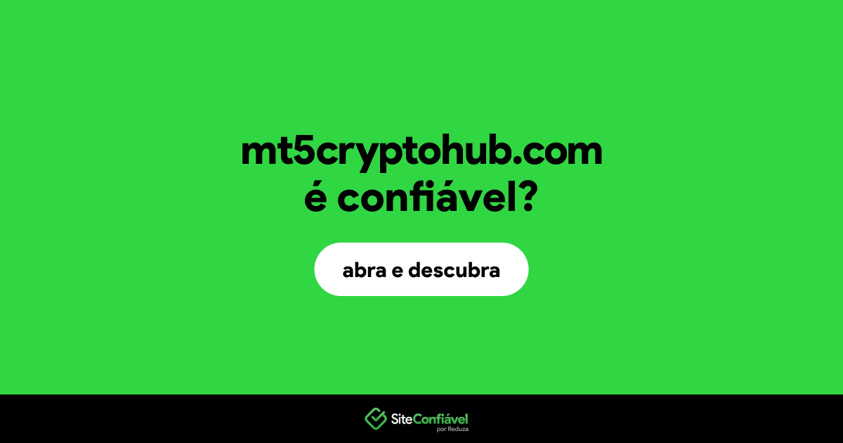 O site mt5cryptohub.com é confiável?