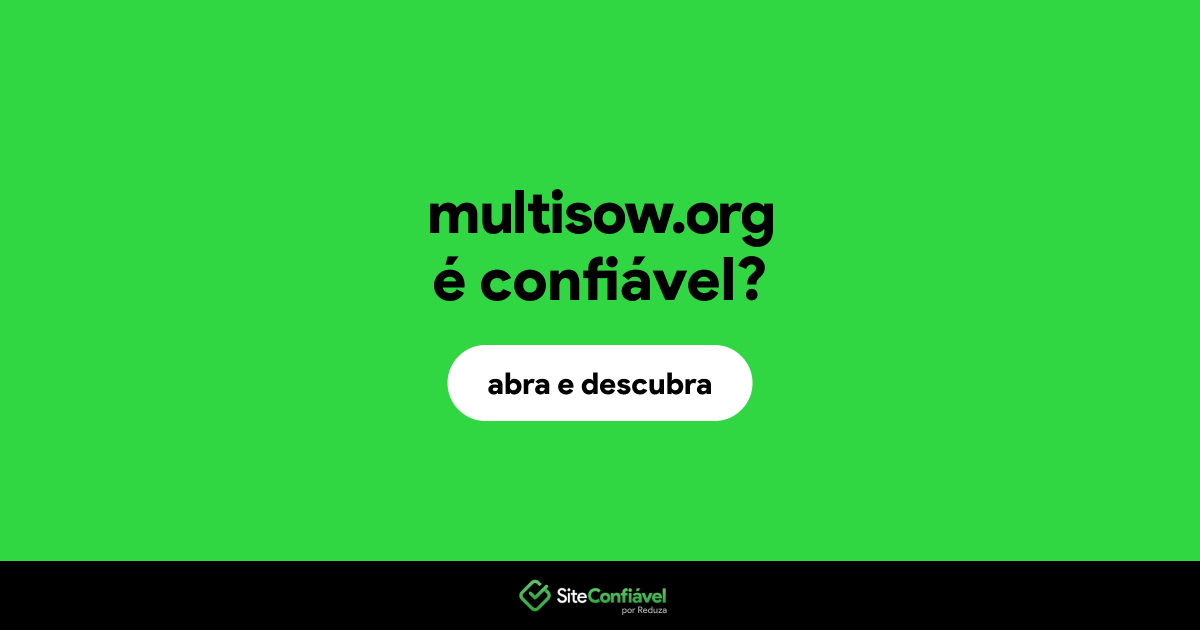 O site multisow.org é confiável?