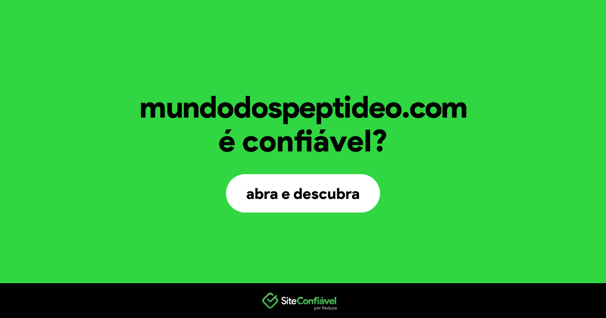 O site mundodospeptideo.com é confiável?