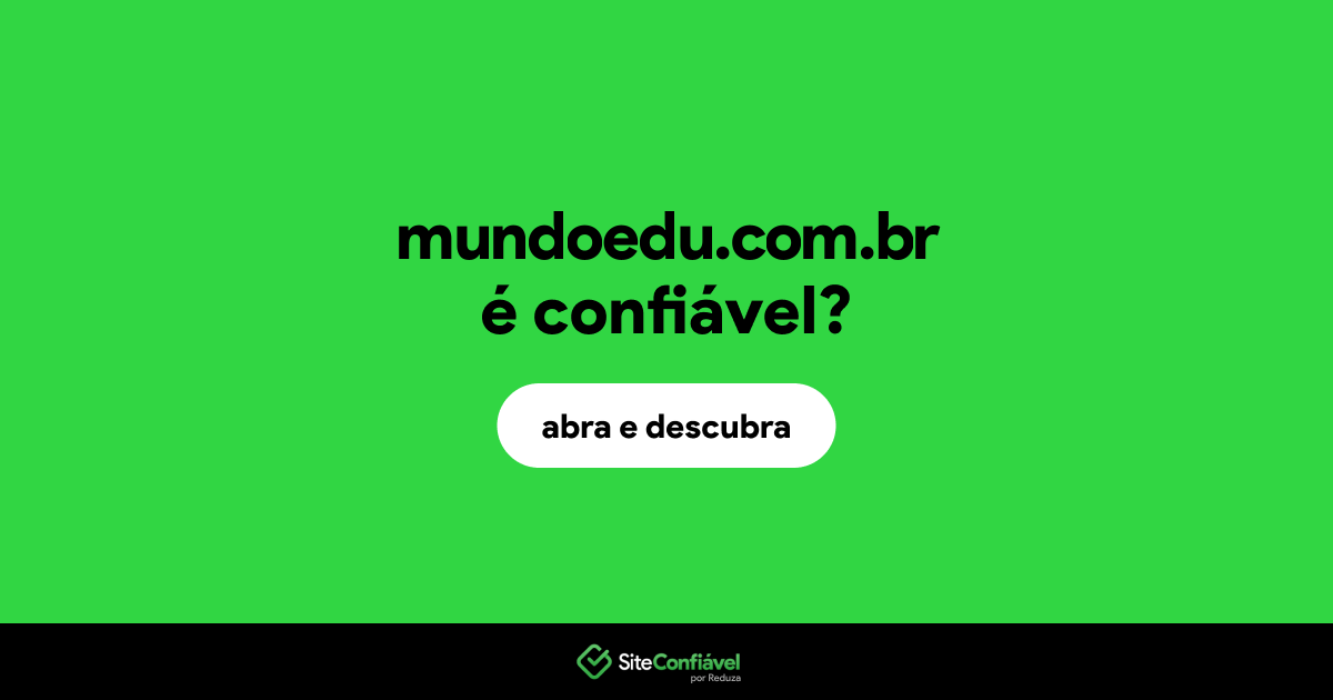O site mundoedu.com.br é confiável?