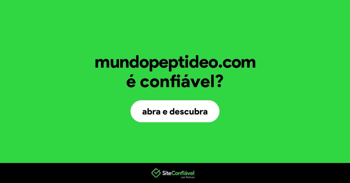 O site mundopeptideo.com é confiável?