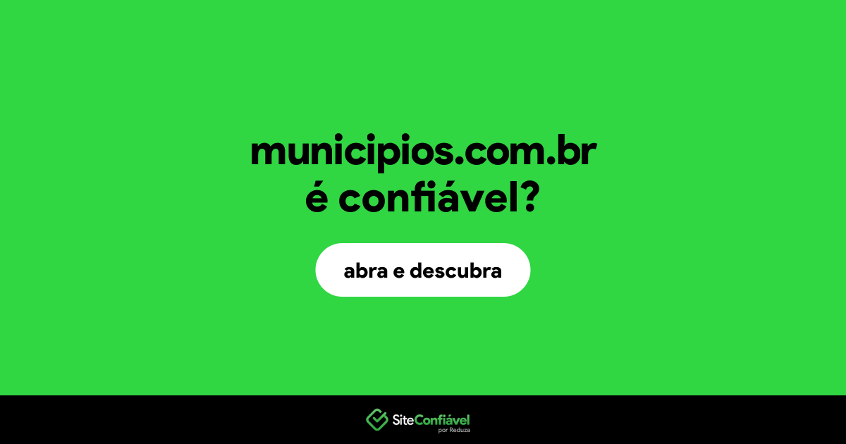 O site municipios.com.br é confiável?