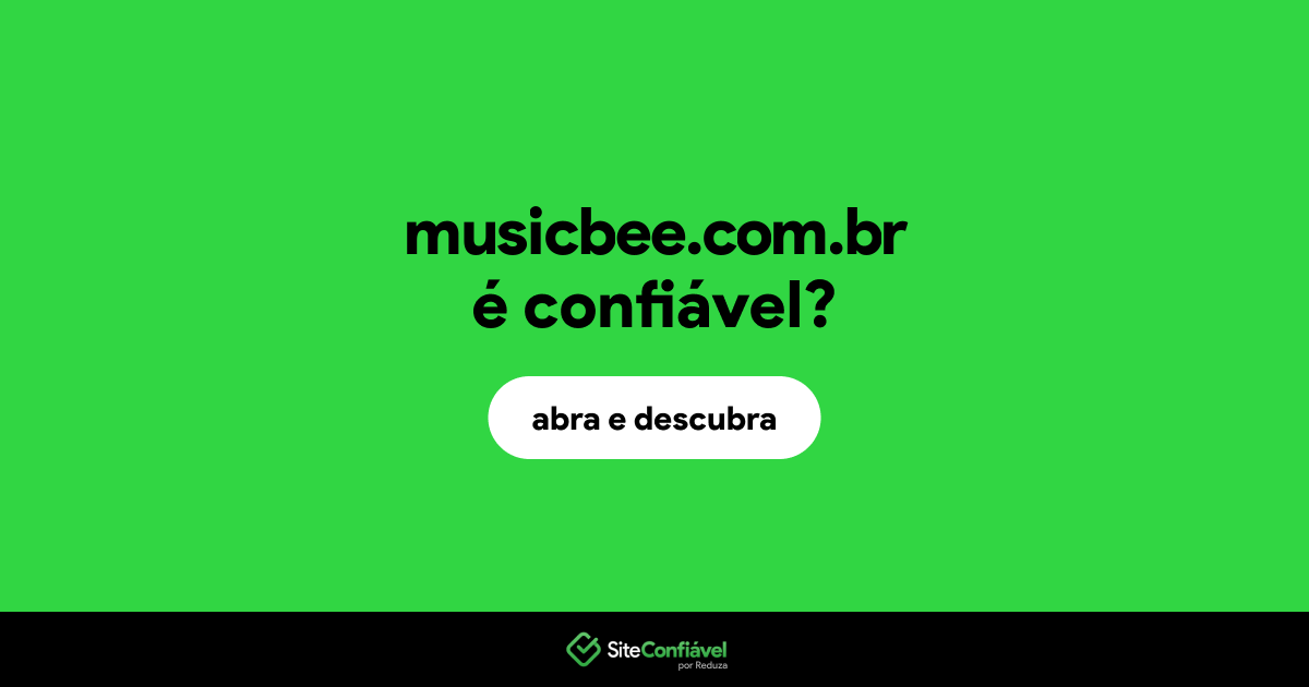 O site musicbee.com.br é confiável?