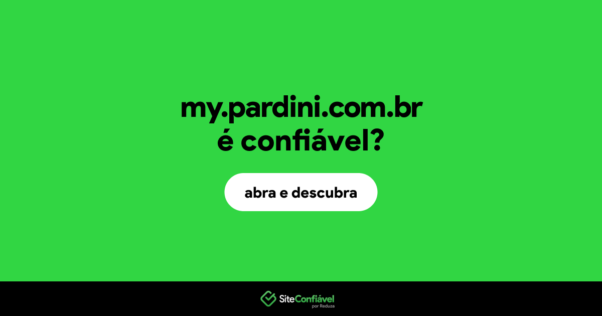O site my.pardini.com.br é confiável?