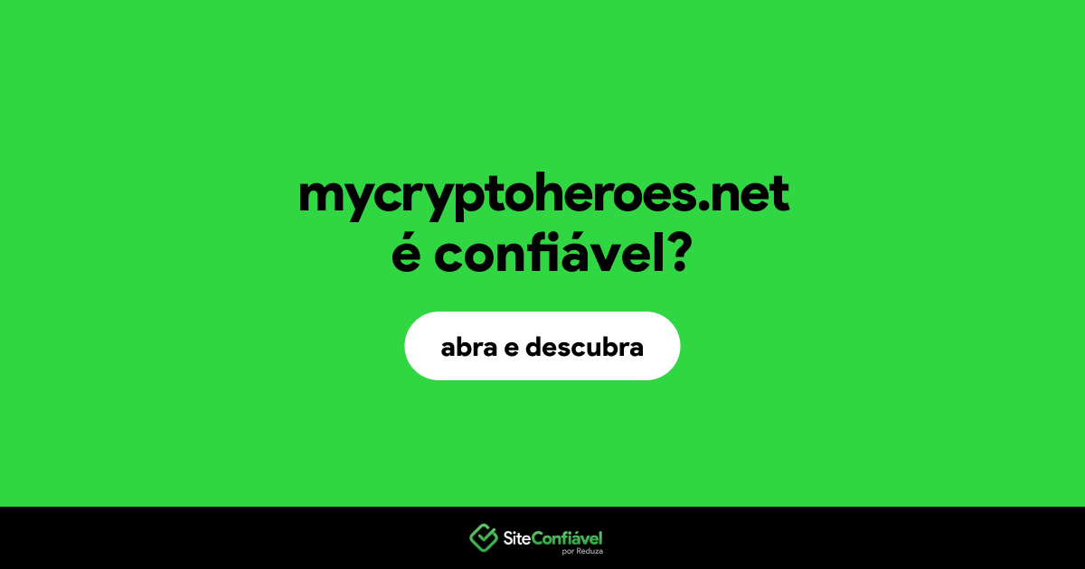 O site mycryptoheroes.net é confiável?