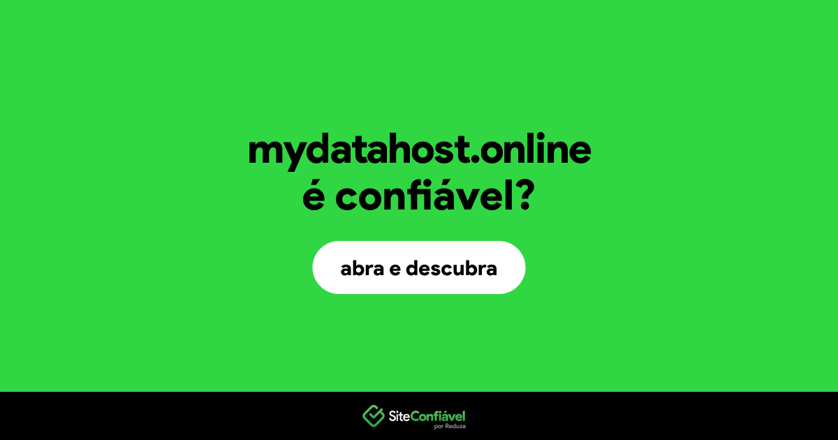 O site mydatahost.online é confiável?