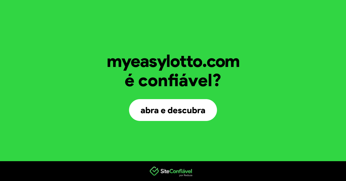 O site myeasylotto.com é confiável?