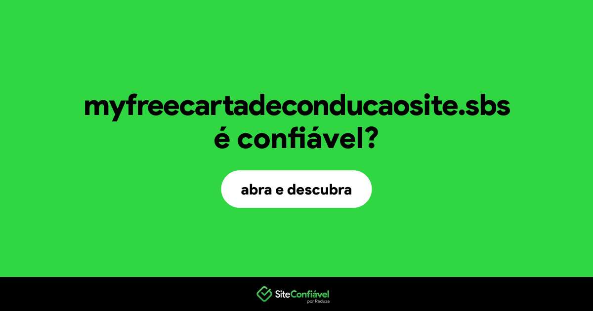 O site myfreecartadeconducaosite.sbs é confiável?