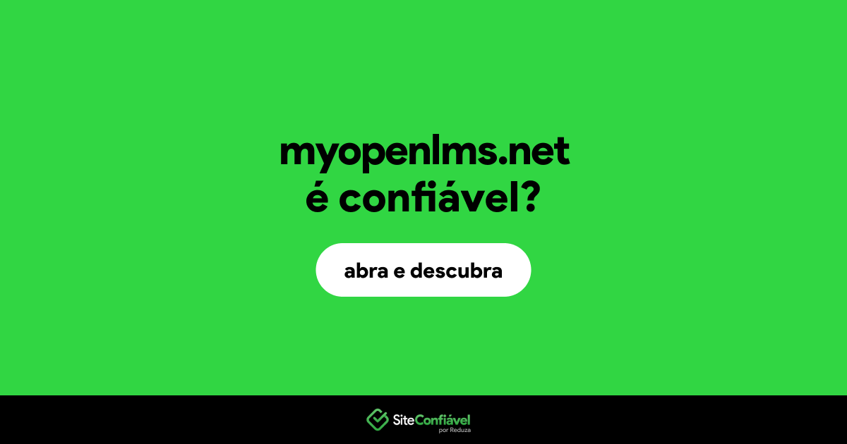 O site myopenlms.net é confiável?
