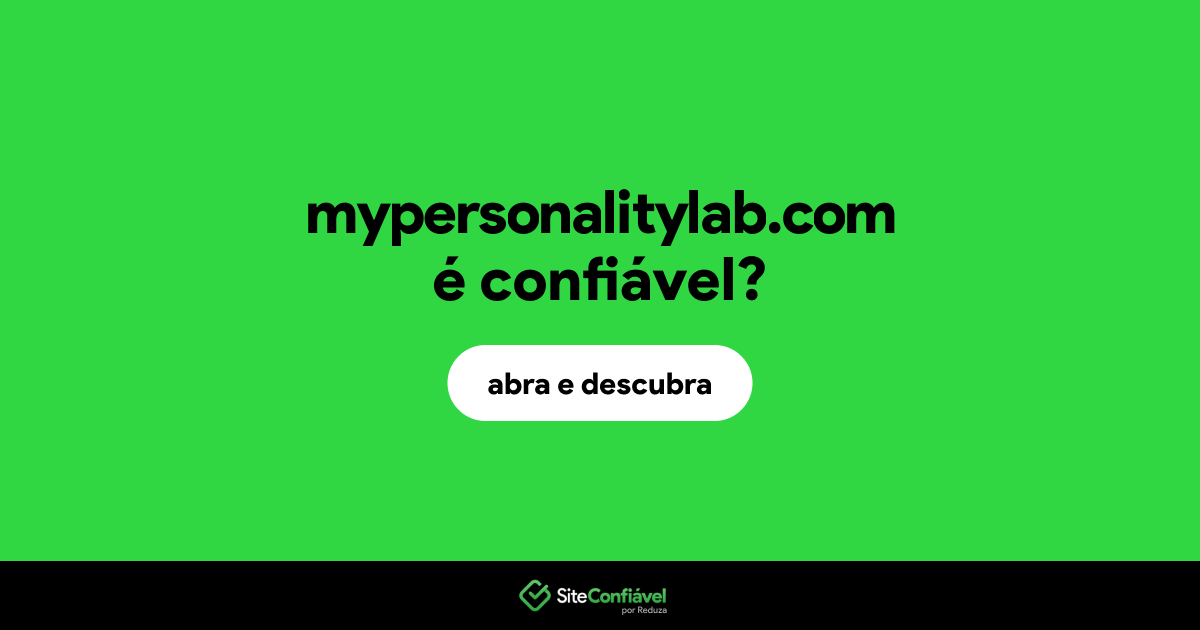 O site mypersonalitylab.com é confiável?