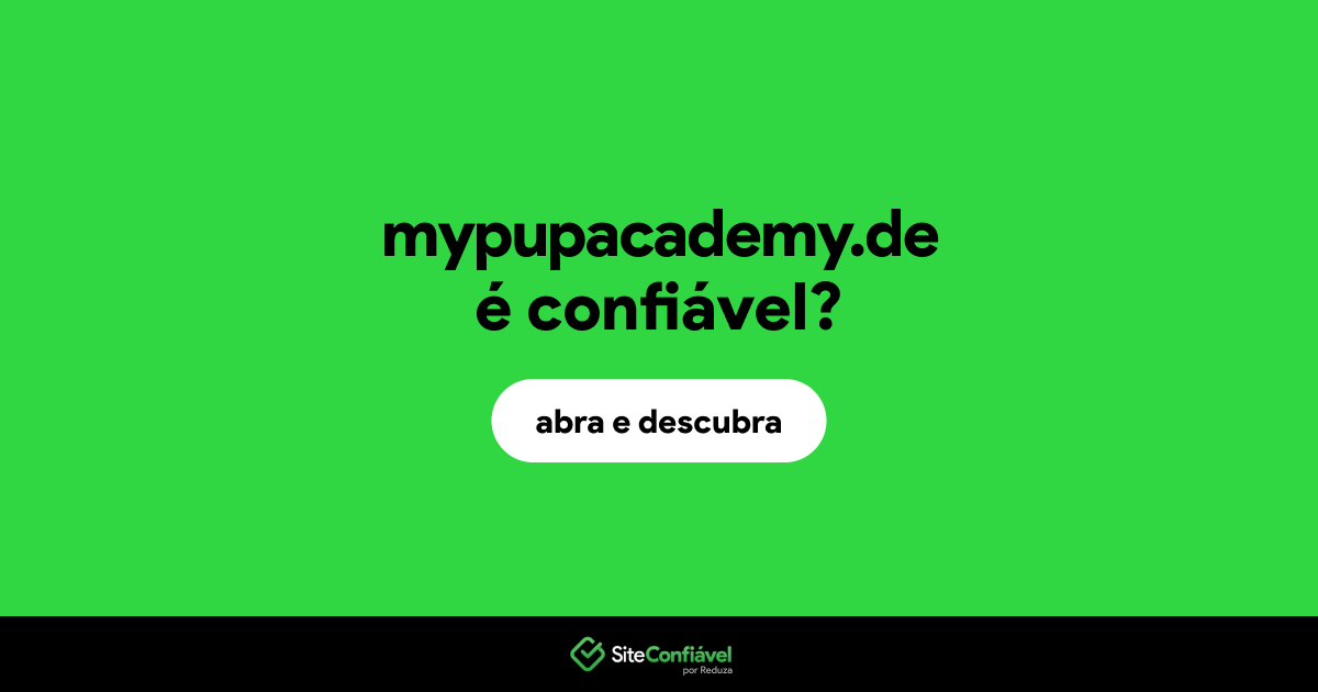 O site mypupacademy.de é confiável?