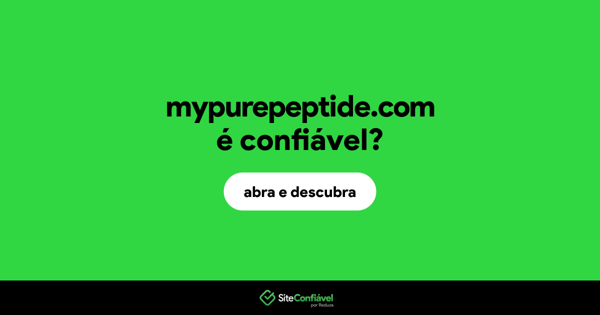O site mypurepeptide.com é confiável?