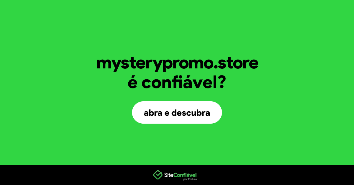 O site mysterypromo.store é confiável?