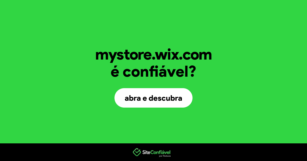 O site mystore.wix.com é confiável?