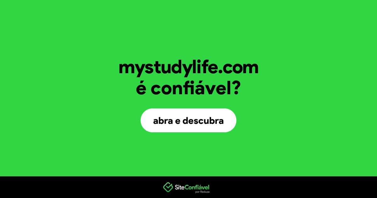O site mystudylife.com é confiável?