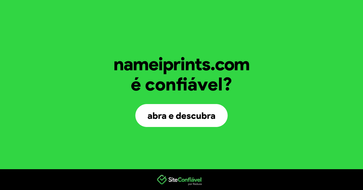 O site nameiprints.com é confiável?