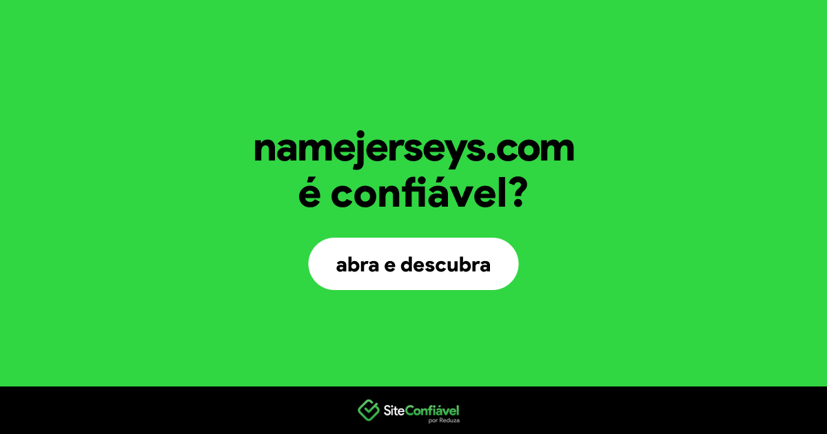 O site namejerseys.com é confiável?