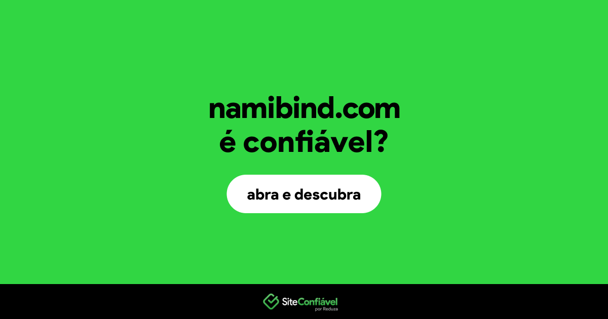 O site namibind.com é confiável?