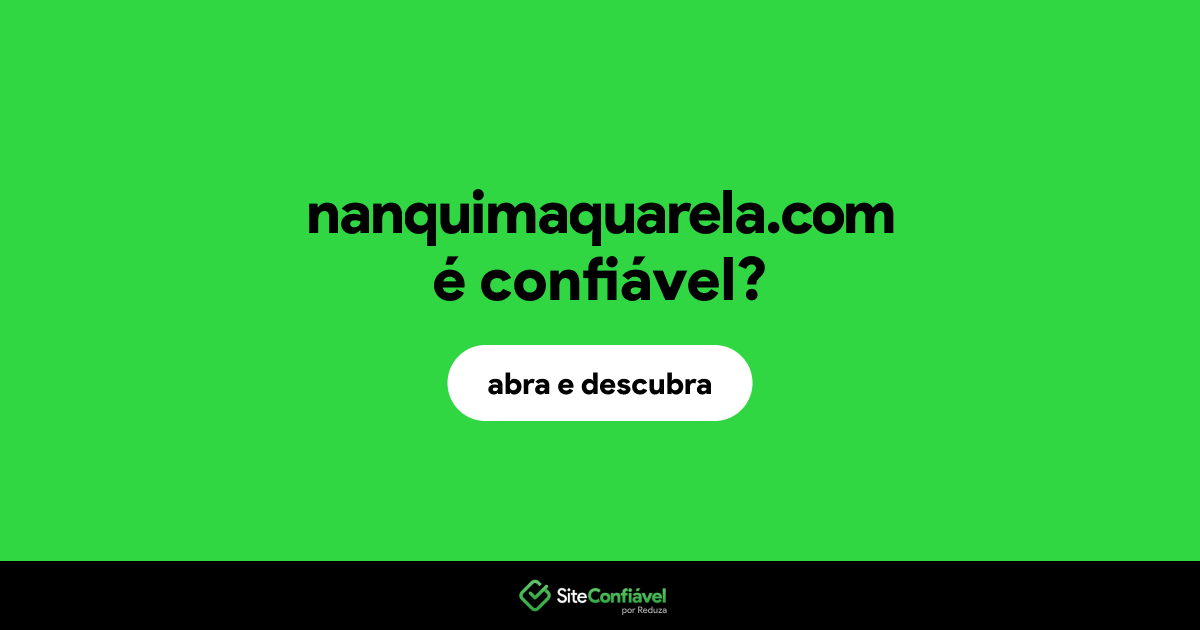 O site nanquimaquarela.com é confiável?