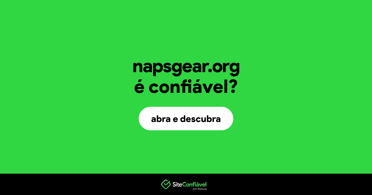 O site napsgear.org é confiável?