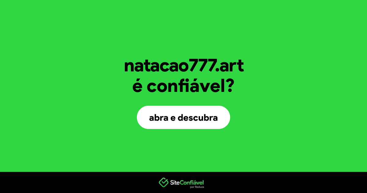 O site natacao777.art é confiável?