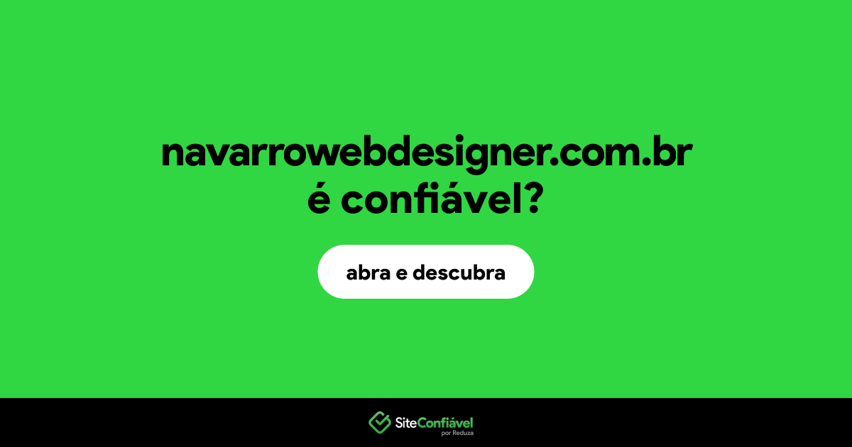 O site navarrowebdesigner.com.br é confiável?