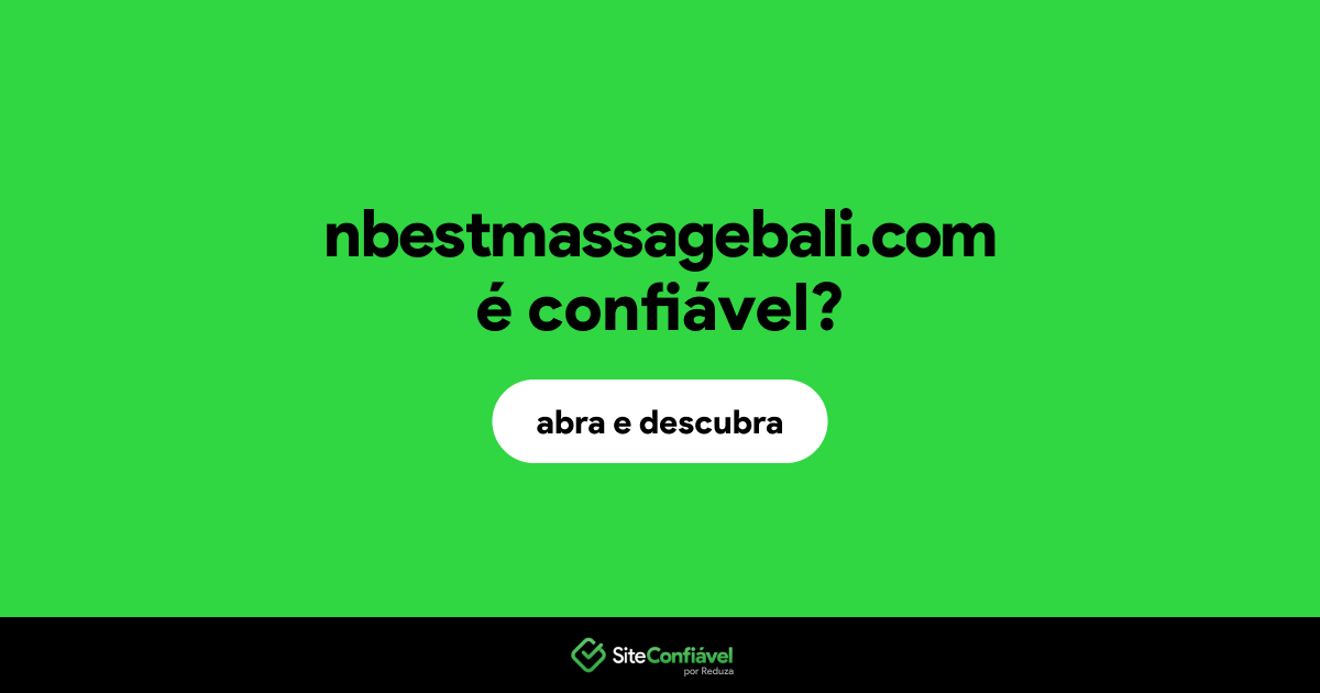 O site nbestmassagebali.com é confiável?