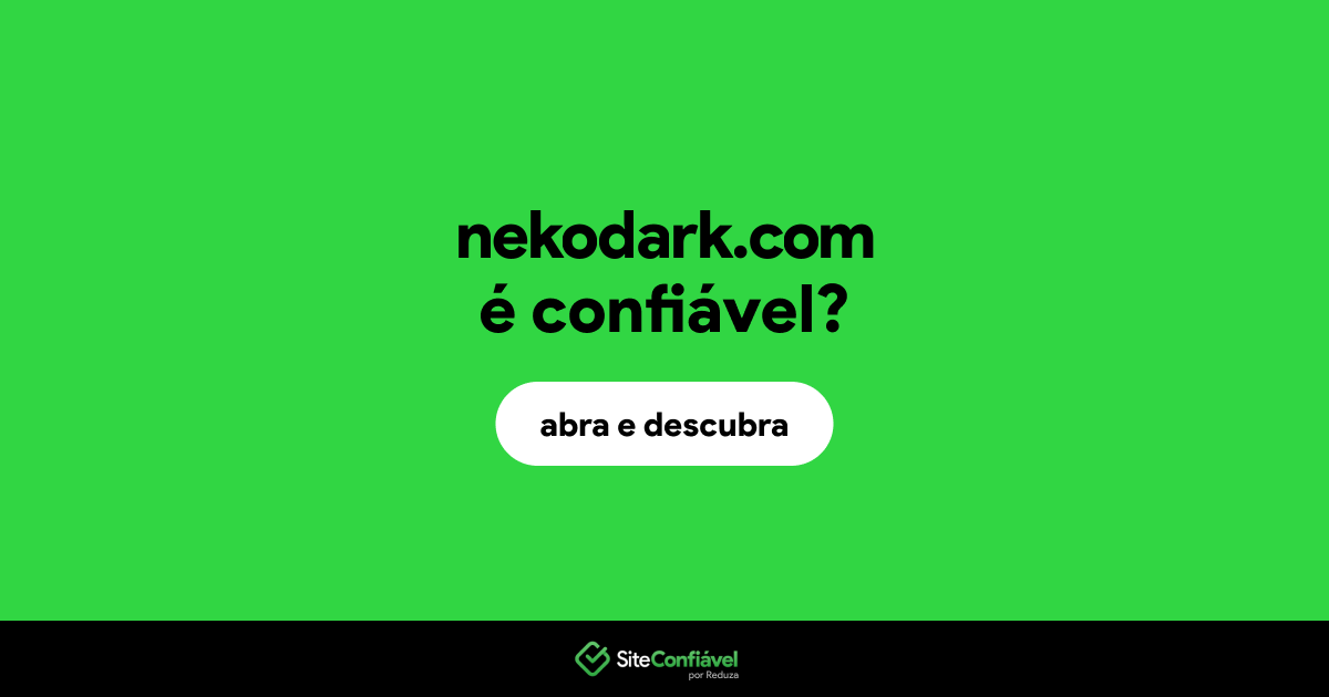 O site nekodark.com é confiável?