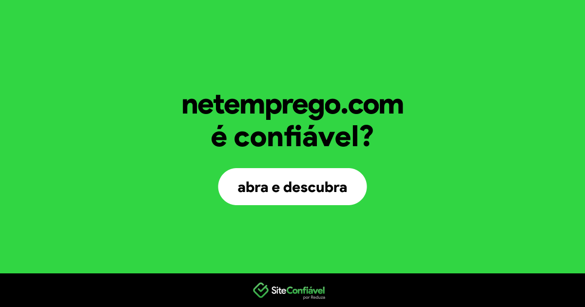 O site netemprego.com é confiável?