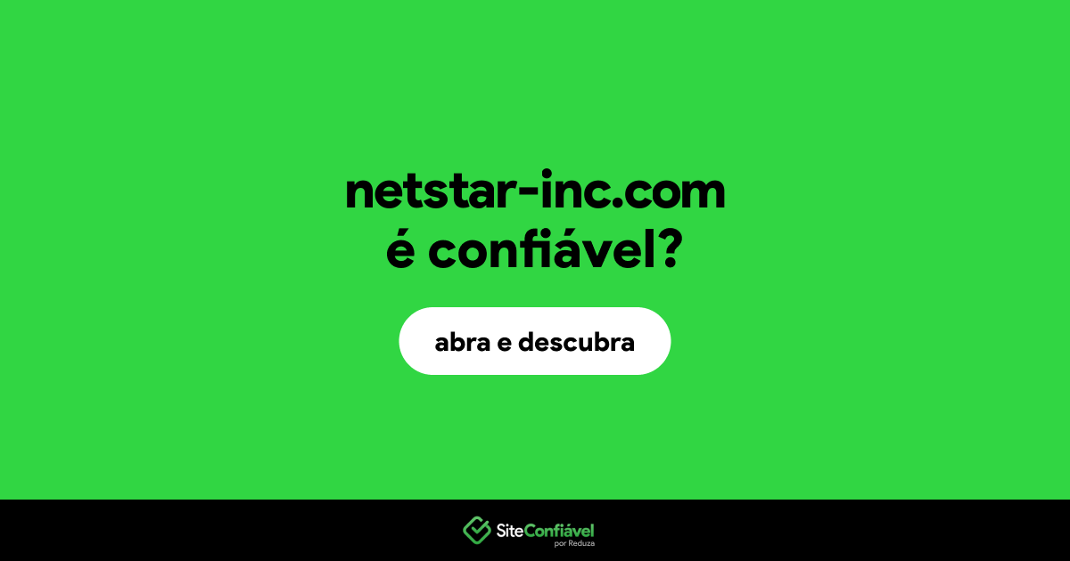 O site netstar-inc.com é confiável?
