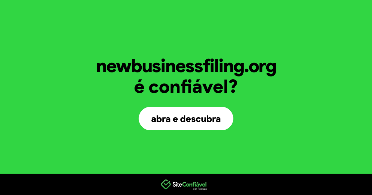 O site newbusinessfiling.org é confiável?