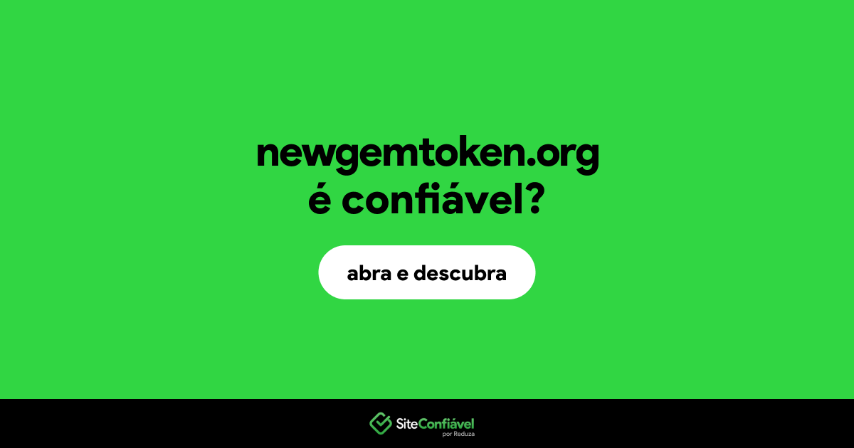 O site newgemtoken.org é confiável?