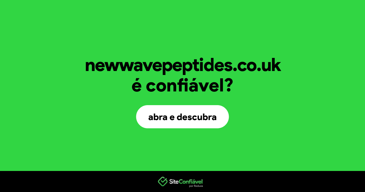 O site newwavepeptides.co.uk é confiável?