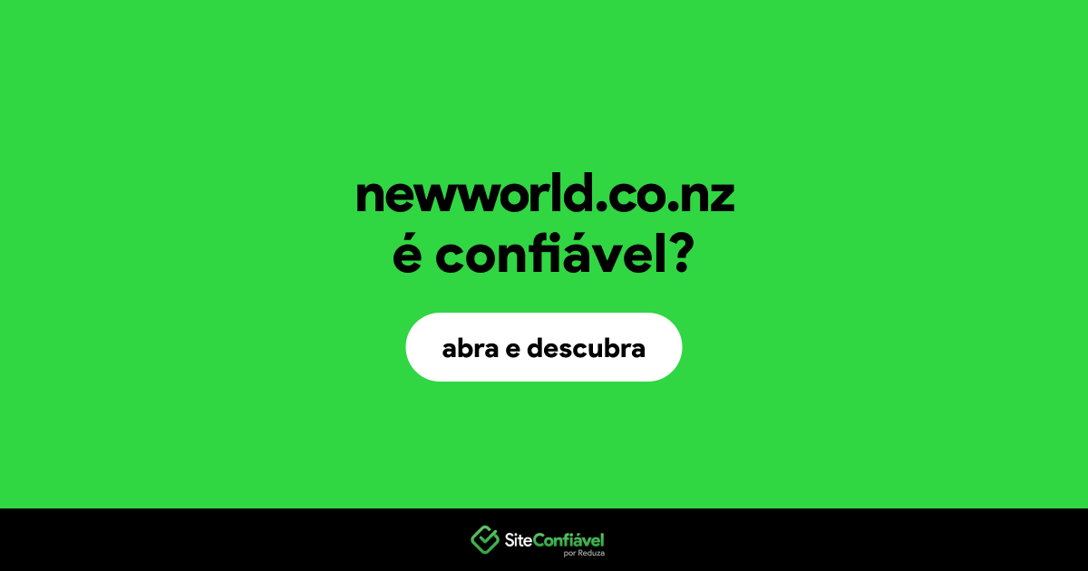 O site newworld.co.nz é confiável?