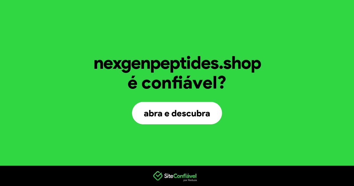 O site nexgenpeptides.shop é confiável?
