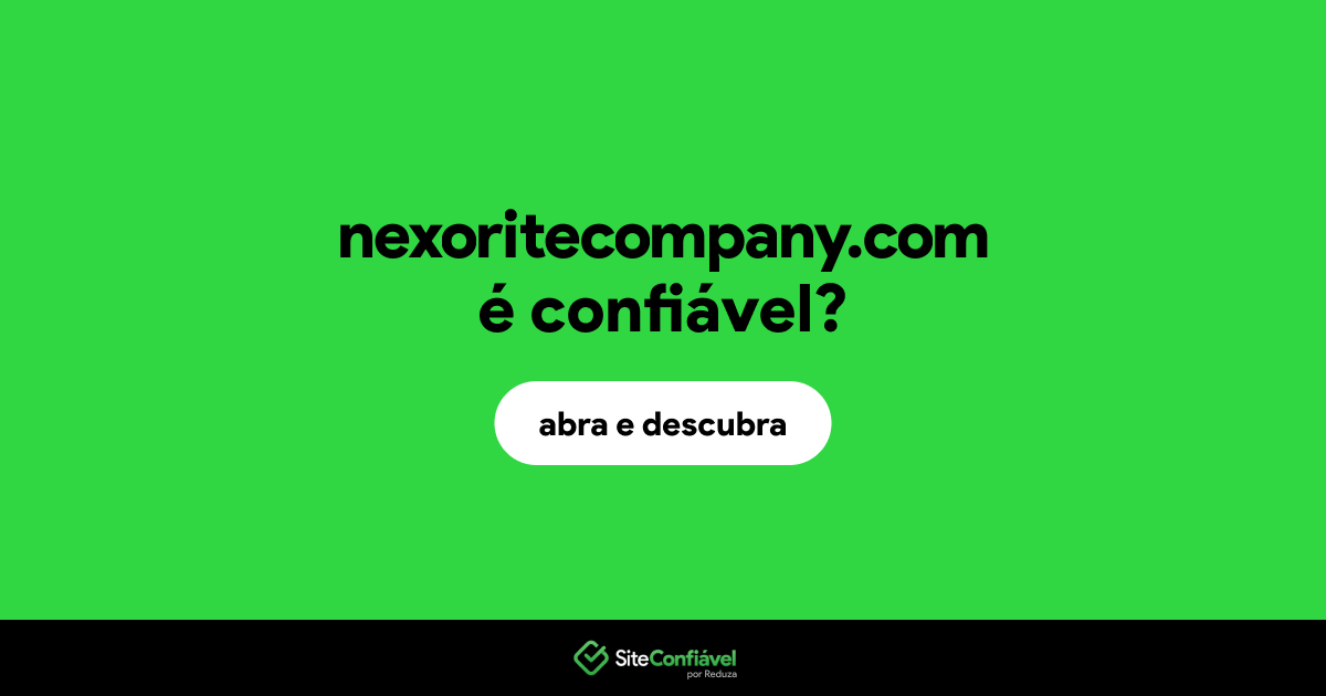 O site nexoritecompany.com é confiável?