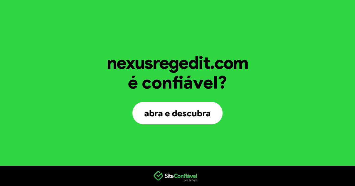 O site nexusregedit.com é confiável?
