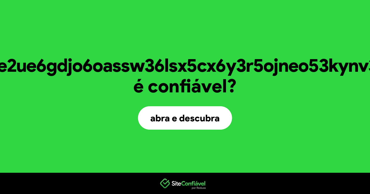 O site nexusxg6rr5e2ue6gdjo6oassw36lsx5cx6y3r5ojneo53kynv3rqgyd.onion é confiável?