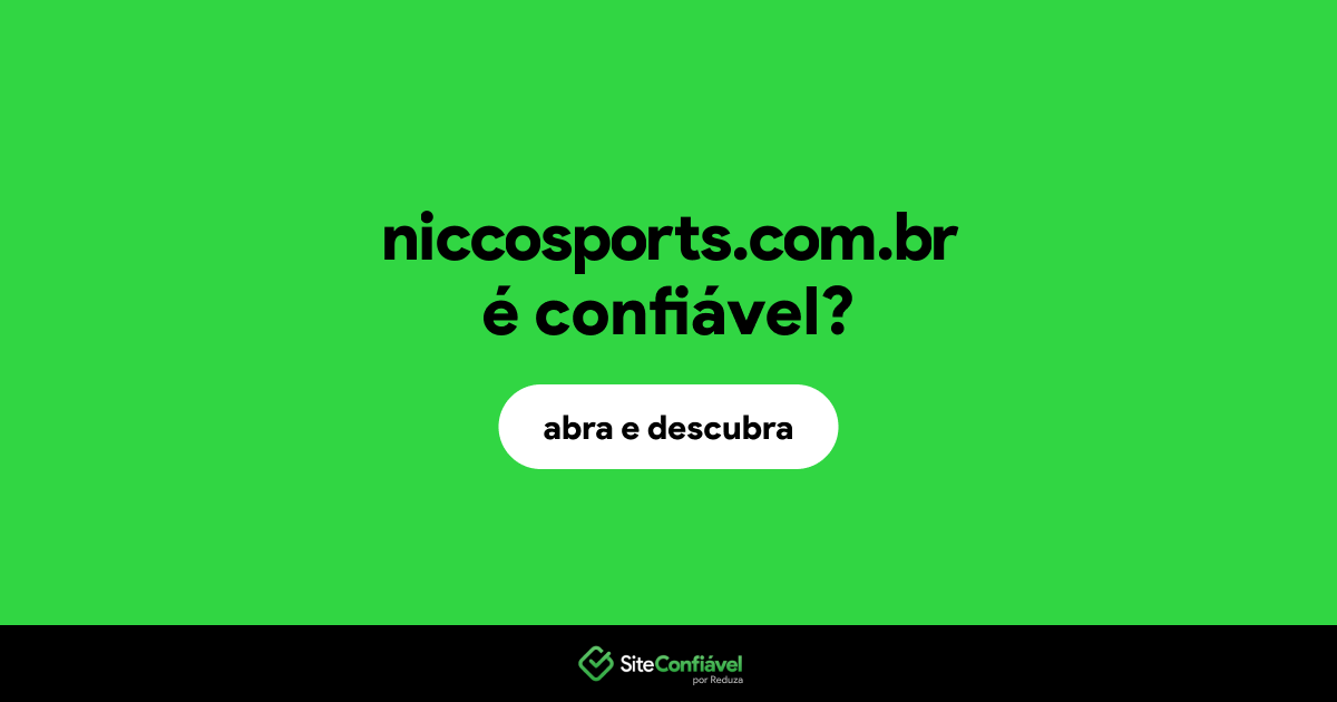 O site niccosports.com.br é confiável?