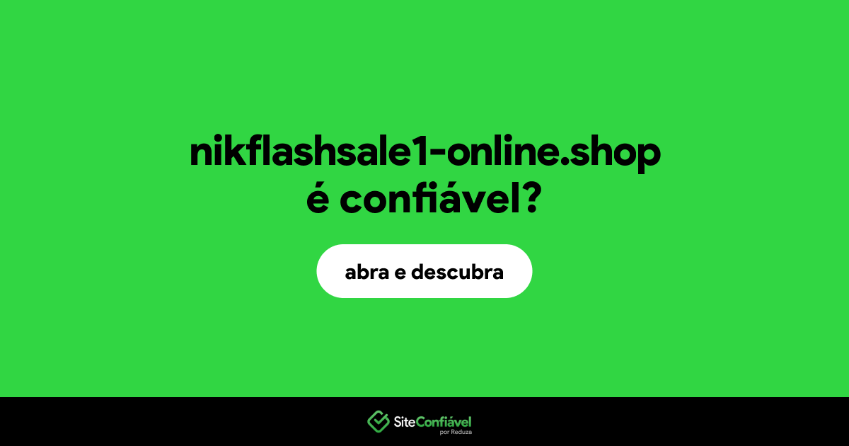 O site nikflashsale1-online.shop é confiável?