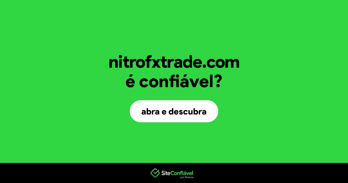 O site nitrofxtrade.com é confiável?