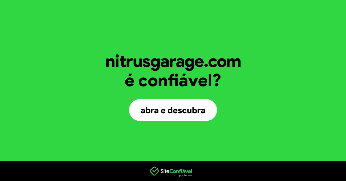O site nitrusgarage.com é confiável?