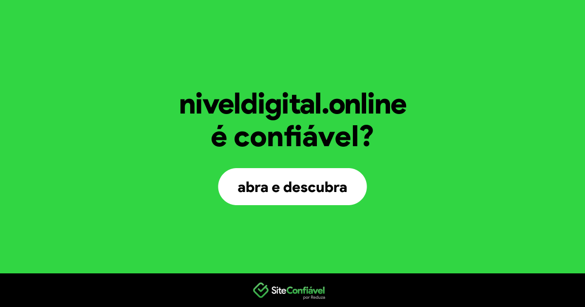 O site niveldigital.online é confiável?