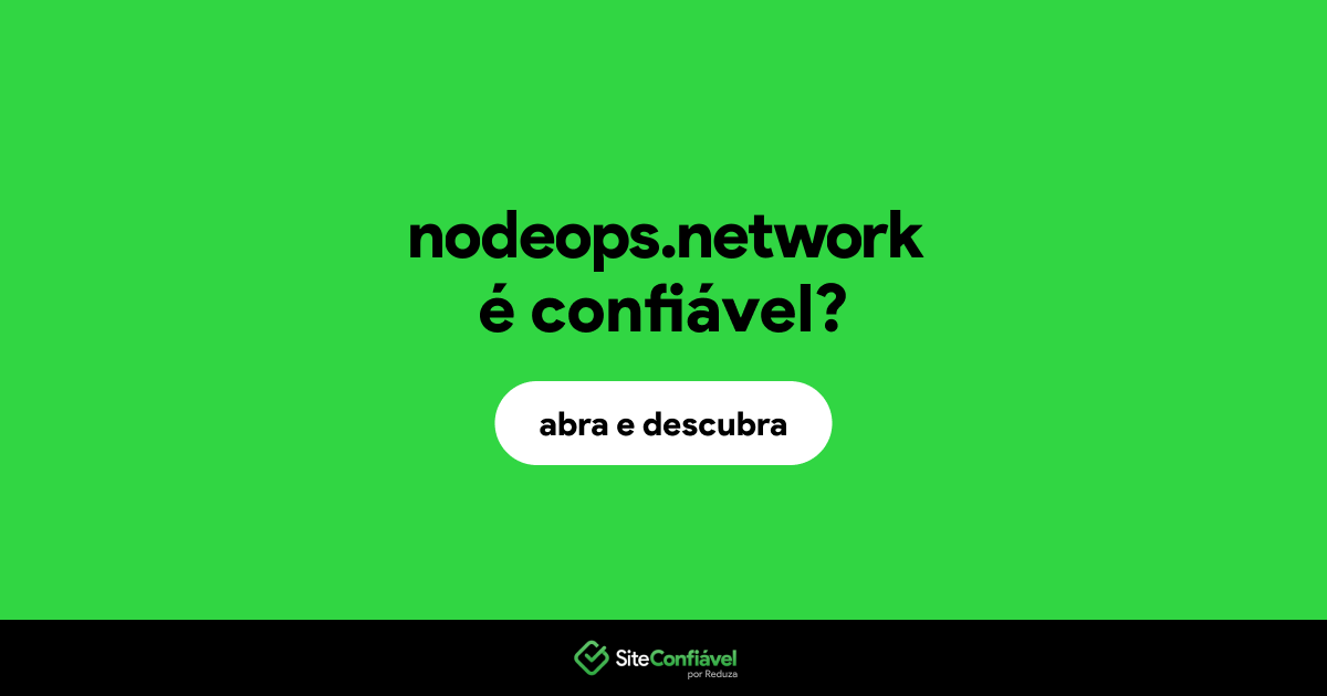 O site nodeops.network é confiável?