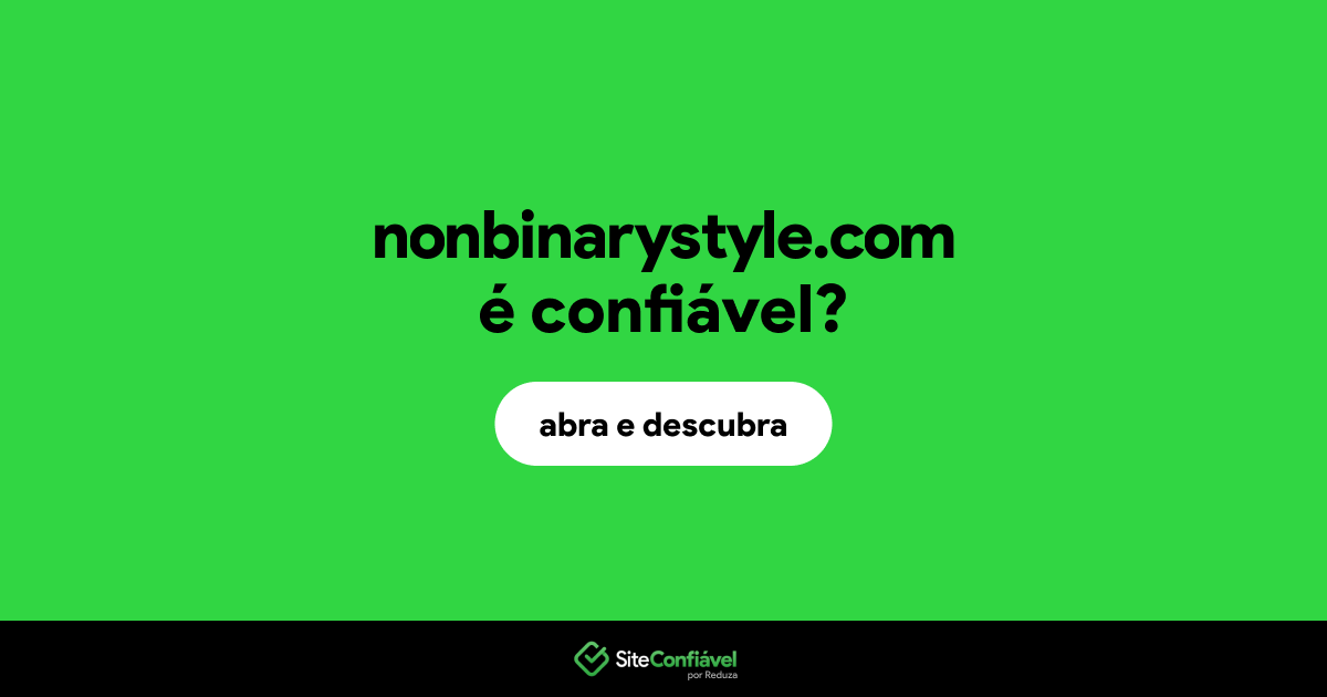 O site nonbinarystyle.com é confiável?