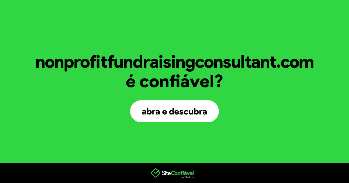 O site nonprofitfundraisingconsultant.com é confiável?
