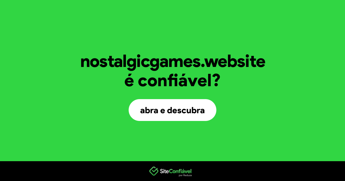 O site nostalgicgames.website é confiável?