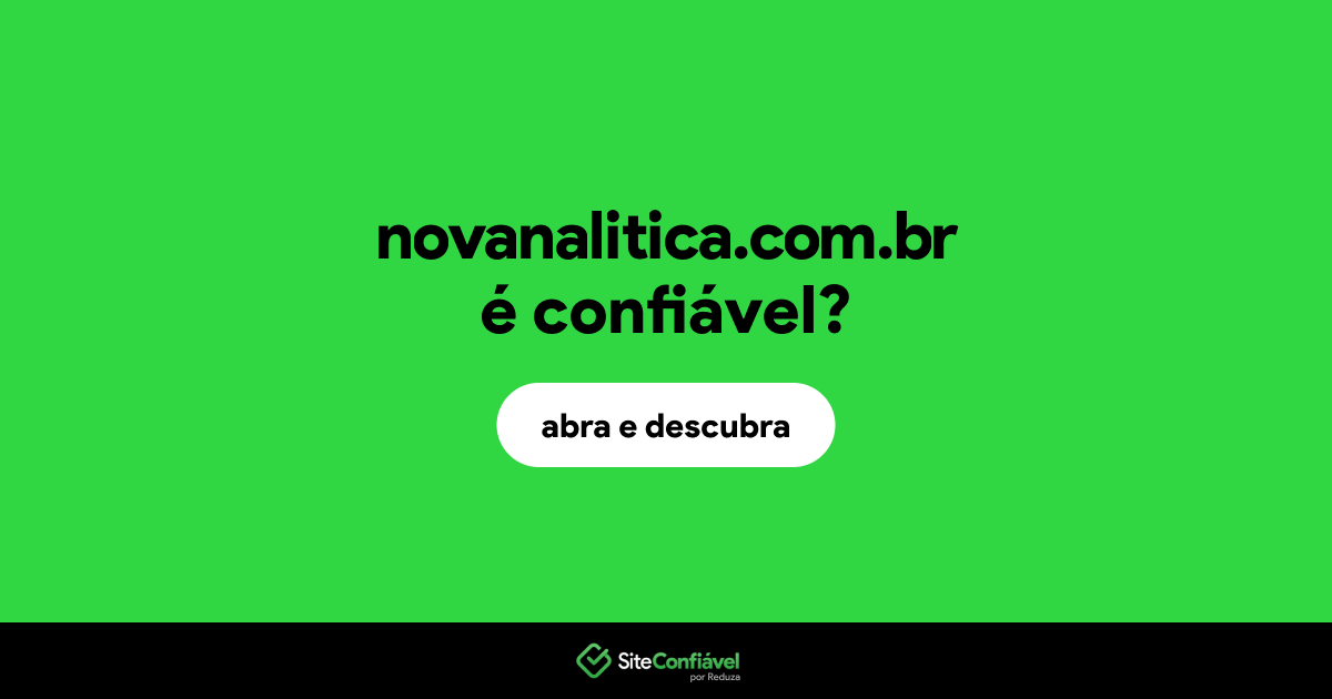 O site novanalitica.com.br é confiável?