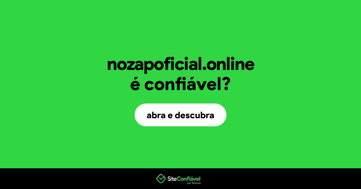 O site nozapoficial.online é confiável?